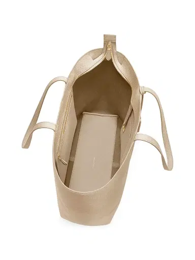 MAISON de SABRÉ Women's Leather Zipped Soft Tote Bag - Saharan | Thumbnail 3