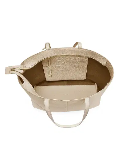 MAISON de SABRÉ Women's Leather Zipped Soft Tote Bag - Saharan | Thumbnail 5
