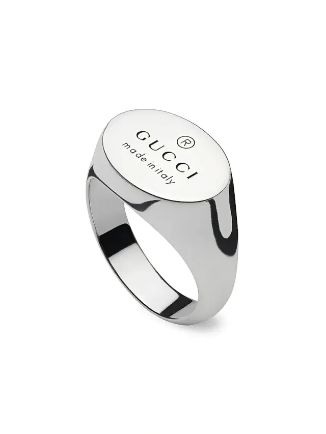 Trademark Sterling Silver Oval Signet Ring - Silver