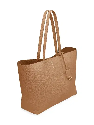 MAISON de SABRÉ Women's Leather Snap Soft Tote Bag - Sandstone Lily | Thumbnail 3