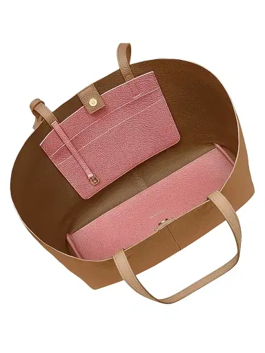 MAISON de SABRÉ Women's Leather Snap Soft Tote Bag - Sandstone Lily | Thumbnail 4