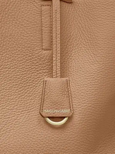 MAISON de SABRÉ Women's Leather Snap Soft Tote Bag - Sandstone Lily | Thumbnail 6