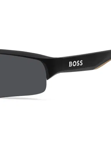 BOSS Men's 99MM Shield Sunglasses - Black Grey | Thumbnail 2