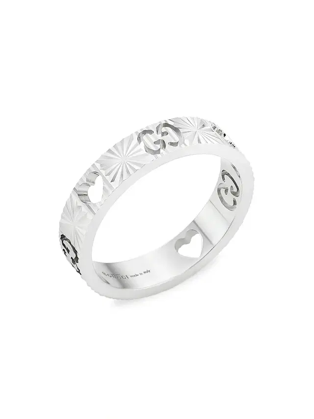 Women's Icon 1K White Gold Star Ring - White Gold
