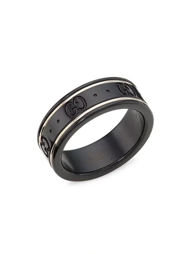 Women's Icon 18K White Gold & Black Synthetic Corundum Ring - White Gold