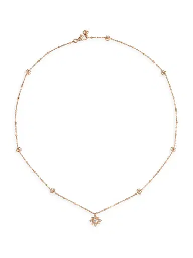 Gucci Women's Flora 18K Rose Gold & Diamond Pendant Necklace - Rose Gold | Thumbnail 1 Gucci Women's Flora 18K Rose Gold & Diamond Pendant Necklace - Rose Gold | Thumbnail 1