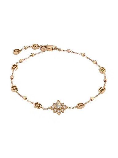 Gucci Women's Flora 18K Rose Gold & Diamond Bracelet - Pink | Thumbnail 1 Gucci Women's Flora 18K Rose Gold & Diamond Bracelet - Pink | Thumbnail 1