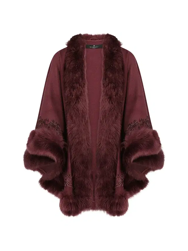 Gorski Women's Embroidered Wool and Cashmere Cape