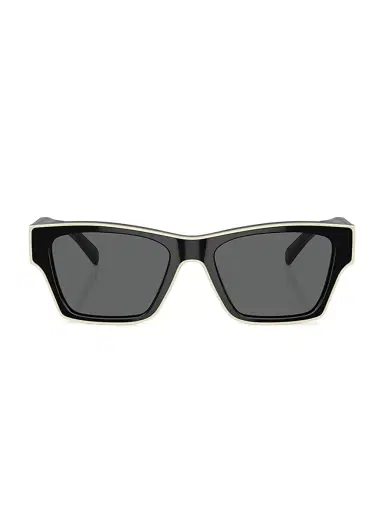 Tory Burch Women's 53MM Rectangular Sunglasses - Black Grey | Thumbnail 2 Tory Burch Women's 53MM Rectangular Sunglasses - Black Grey | Thumbnail 2