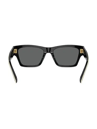 Tory Burch Women's 53MM Rectangular Sunglasses - Black Grey | Thumbnail 4 Tory Burch Women's 53MM Rectangular Sunglasses - Black Grey | Thumbnail 4