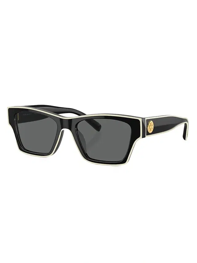 Women's 53MM Rectangular Sunglasses - Black Grey