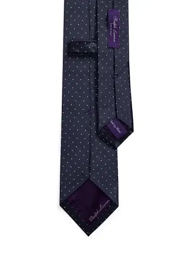 Ralph Lauren Purple Label Men's Dot Silk Tie | Thumbnail 2 Ralph Lauren Purple Label Men's Dot Silk Tie | Thumbnail 2