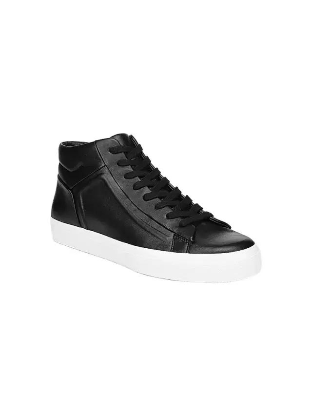 Vince Men's Fynn Leather High-Top Sneakers - Black