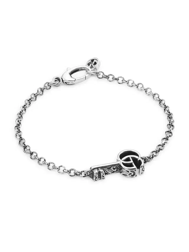 Women's GG Key Sterling Silver Bracelet/6.7" - Silver Women's GG Key Sterling Silver Bracelet/6.7" - Silver