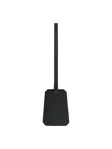 Maison de Sabre Men's Leather Luggage Tag - Black Caviar | Thumbnail 2