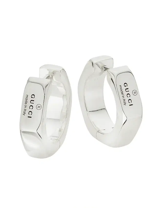 Women's Logo Sterling Silver Huggie Hoops - Silver