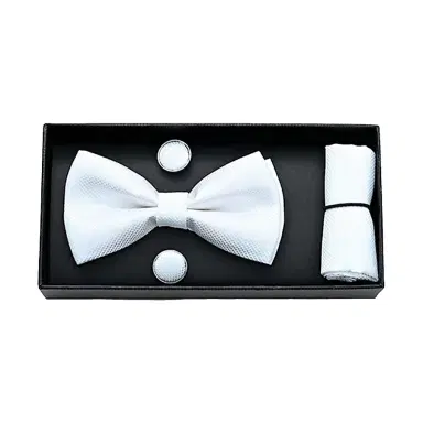 Moustache Crosshatch Bow Tie Set | Thumbnail 1 Moustache Crosshatch Bow Tie Set | Thumbnail 1