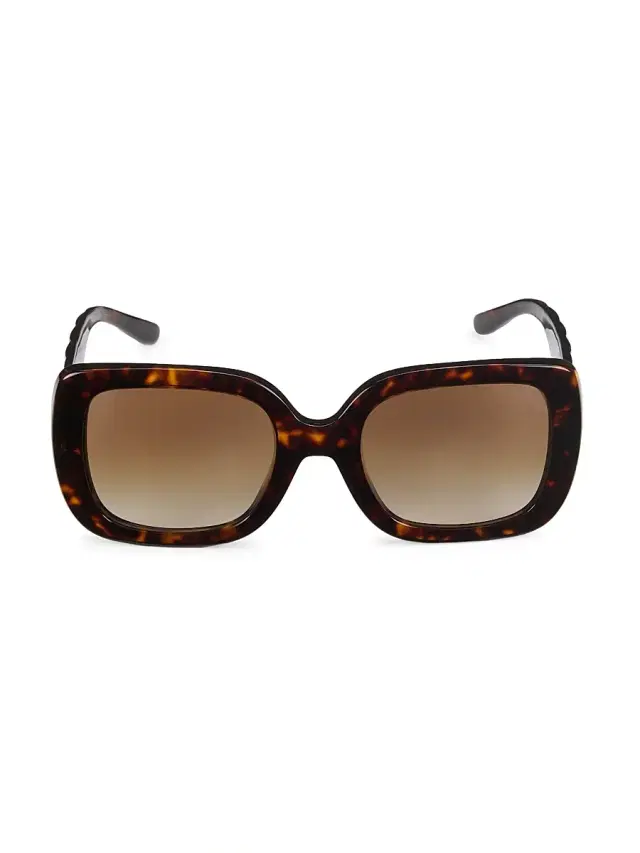 Tory Burch Women's 54MM Square Sunglasses - Dark Tortoise