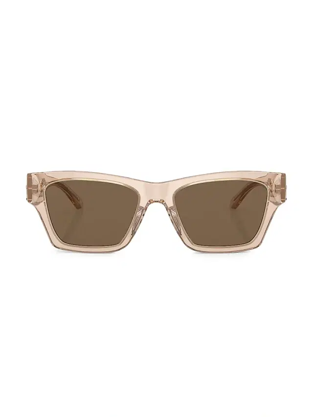Women's 52MM Square Sunglasses - Transparent