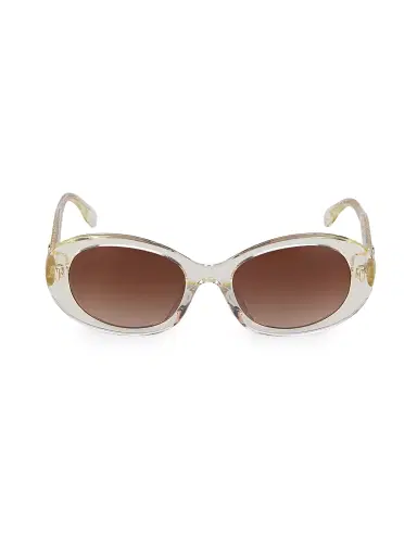 Tory Burch Women's 53MM Oval Sunglasses - Brown Gradient Transparent | Thumbnail 2 Tory Burch Women's 53MM Oval Sunglasses - Brown Gradient Transparent | Thumbnail 2
