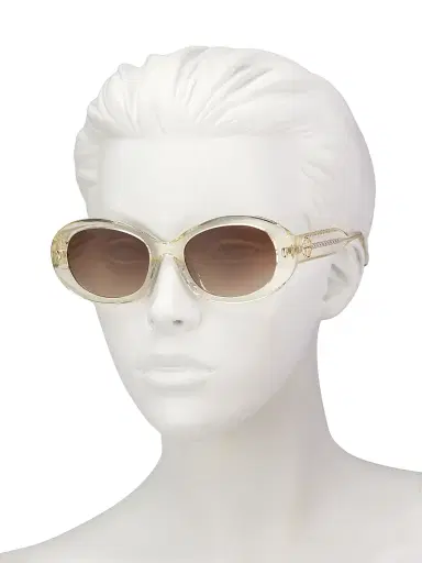 Tory Burch Women's 53MM Oval Sunglasses - Brown Gradient Transparent | Thumbnail 3 Tory Burch Women's 53MM Oval Sunglasses - Brown Gradient Transparent | Thumbnail 3