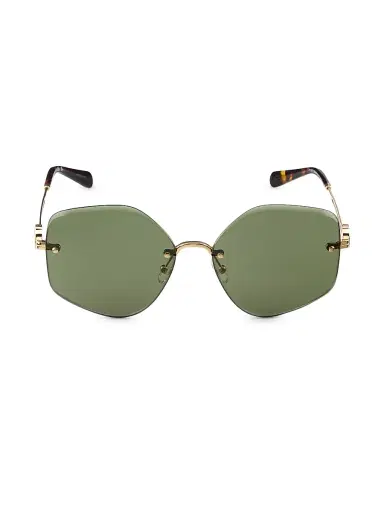 Tory Burch Women's 58MM Geometric Sunglasses - Green Gold | Thumbnail 2