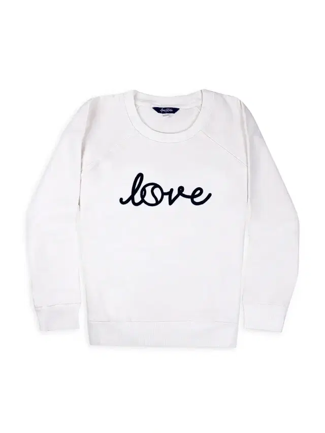 Women's Love Stitched Cotton-Blend Sweatshirt - White