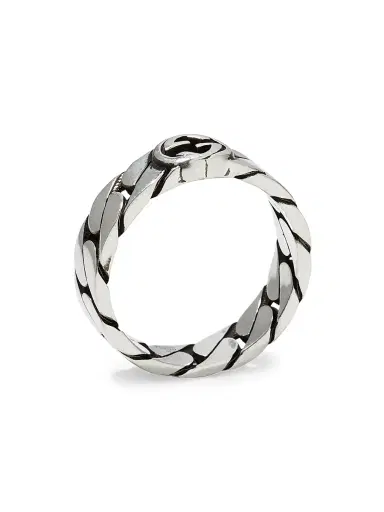 Gucci Women's Sterling Silver Interlocking G Ring - Silver | Thumbnail 4 Gucci Women's Sterling Silver Interlocking G Ring - Silver | Thumbnail 4