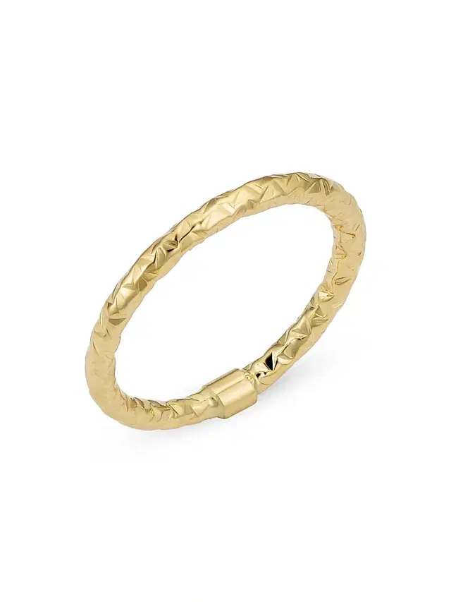 Women's 14K Yellow Solid Gold Sweet Ring - Yellow Gold