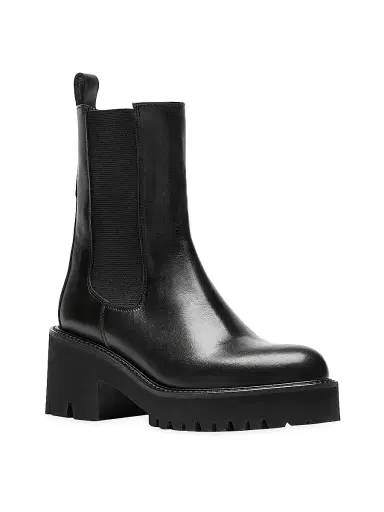 La Canadienne Women's Teddy 70MM Waterproof Leather Booties - Black | Thumbnail 2