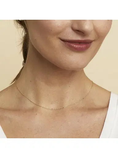 Oradina Women's 14K Yellow Solid Gold Grace Chain Necklace - Yellow Gold | Thumbnail 3