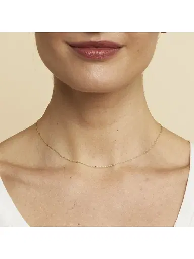 Oradina Women's 14K Yellow Solid Gold Grace Chain Necklace - Yellow Gold | Thumbnail 4