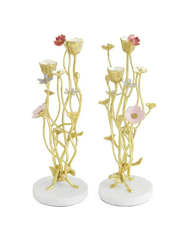 Michael Aram Wildflowers 2-Piece Candleholder Set