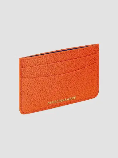 MAISON de SABRÉ Women's Leather Card Holder - Manhattan Orange | Thumbnail 3