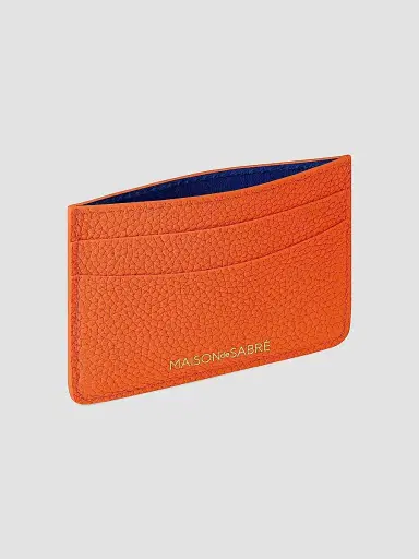 MAISON de SABRÉ Women's Leather Card Holder - Manhattan Orange | Thumbnail 4