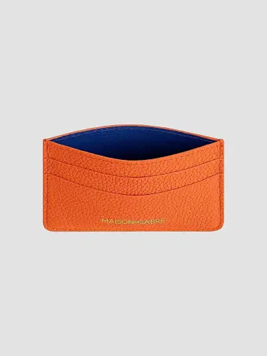 MAISON de SABRÉ Women's Leather Card Holder - Manhattan Orange | Thumbnail 5