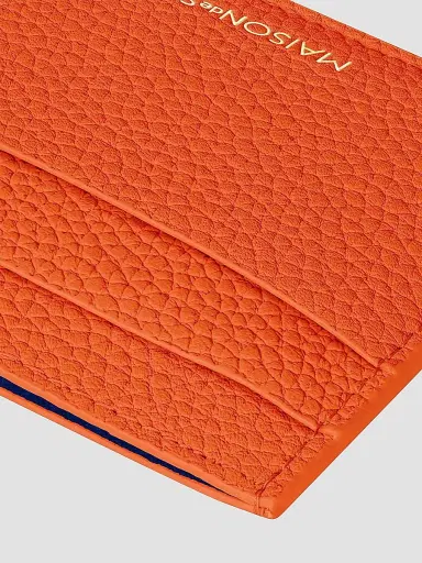 MAISON de SABRÉ Women's Leather Card Holder - Manhattan Orange | Thumbnail 6