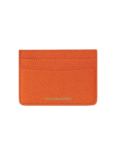 MAISON de SABRÉ Women's Leather Card Holder - Manhattan Orange | Thumbnail 1