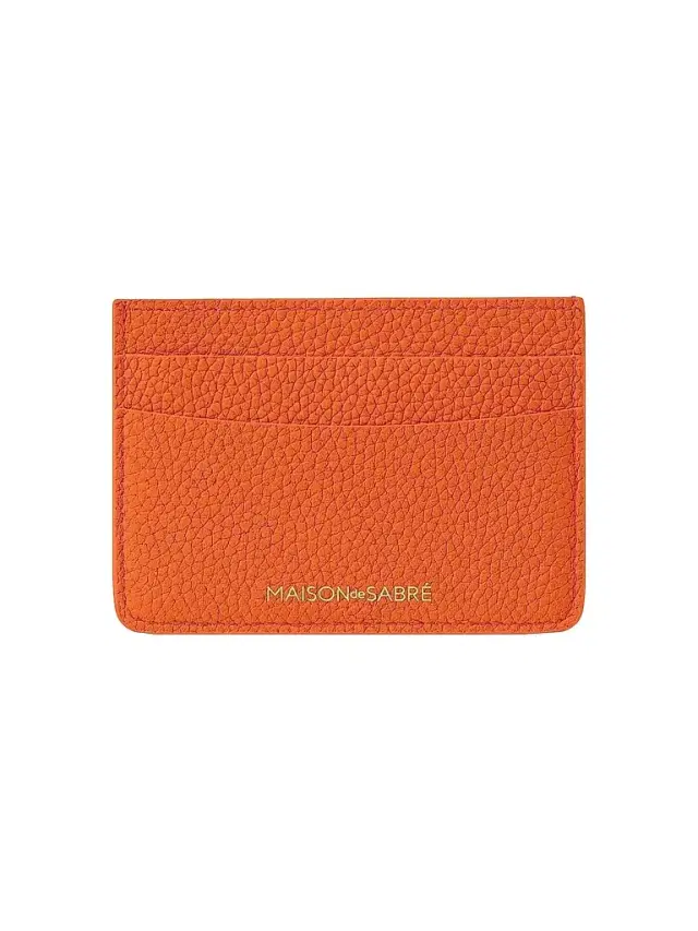 Maison de Sabre Women's Leather Card Holder - Manhattan Orange