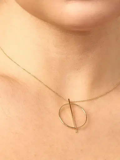 Oradina Women's 14K Yellow Gold Gallery Pendant Necklace - Yellow Gold | Thumbnail 3