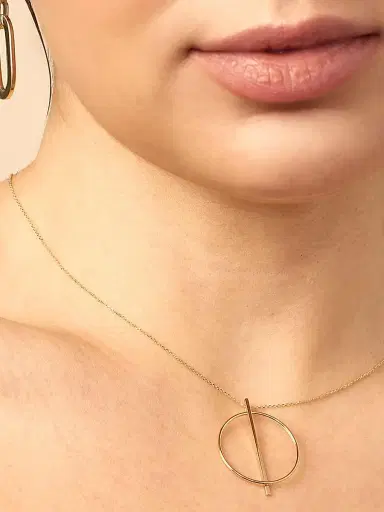 Oradina Women's 14K Yellow Gold Gallery Pendant Necklace - Yellow Gold | Thumbnail 4