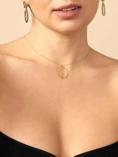 Oradina Women's 14K Yellow Gold Gallery Pendant Necklace - Yellow Gold | Thumbnail 5