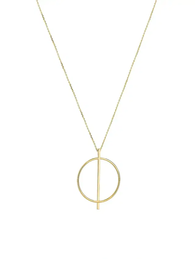 Women's 14K Yellow Gold Gallery Pendant Necklace - Yellow Gold