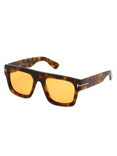 TOM FORD Men's Fausto 53MM Square Sunglasses - White | Thumbnail 2