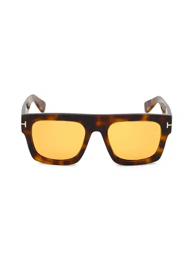 TOM FORD Men's Fausto 53MM Square Sunglasses - White | Thumbnail 1