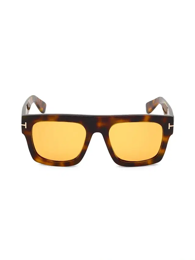Men's Fausto 53MM Square Sunglasses - White
