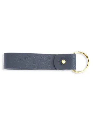 Royce New York Royce New York Minimalist Leather Key Fob - Navy Blue | Thumbnail 4
