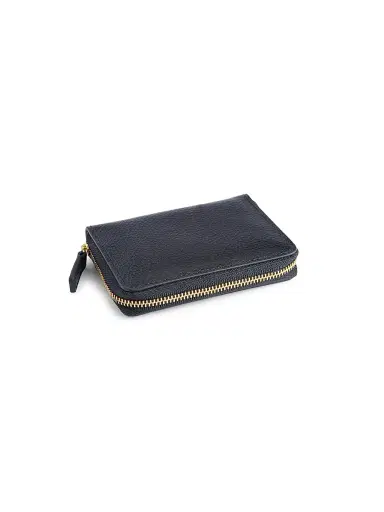 Royce New York Women's Royce New York Zippered Cardholder Wallet - Black | Thumbnail 3