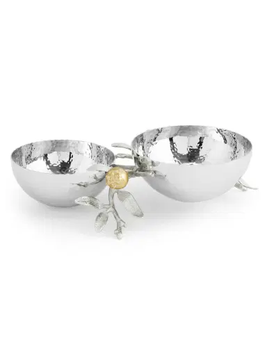 Michael Aram Pomegranate Silver & Gold Double Bowl - Silver Gold | Thumbnail 2