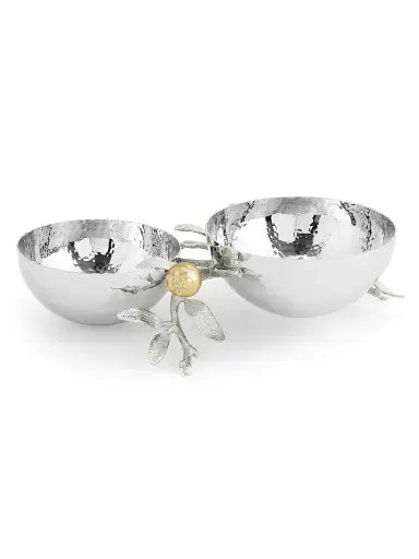 Michael Aram Pomegranate Silver & Gold Double Bowl - Silver Gold | Thumbnail 8